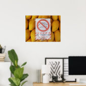 Funny Sign 'Do not Touch mango' Poster (Heimbüro)