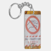 Funny Sign 'Do not Touch mango' Schlüsselanhänger (Vorderseite links)