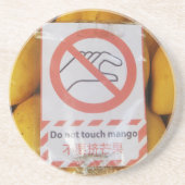 Funny Sign 'Do not Touch mango' Untersetzer (Vorne)
