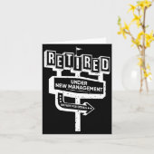 Funny Sign Retired Under New Management See Wife F Karte (Gelbe Blume)