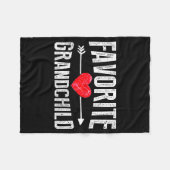 Funny Siled Granhildren Favorite Granhild Fleecedecke (Vorderseite (Horizontal))