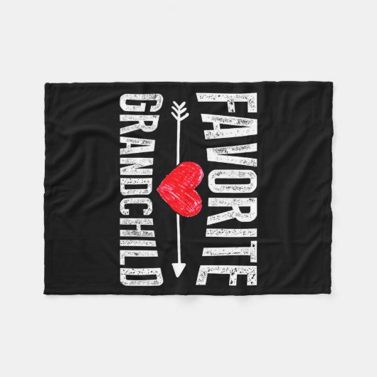 Funny Siled Granhildren Favorite Granhild  Fleecedecke (Vorderseite (Horizontal))