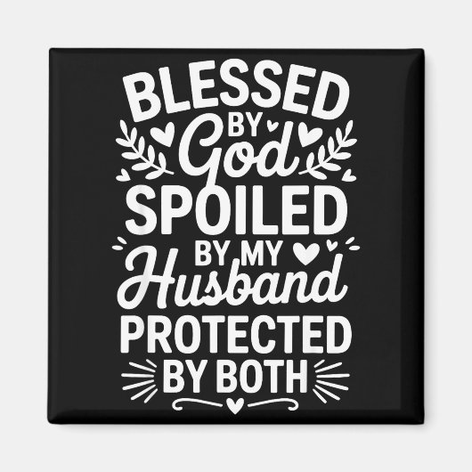 Funny Siled Wife Art For Women Girls Mpy Old Husba Magnet (Vorne)