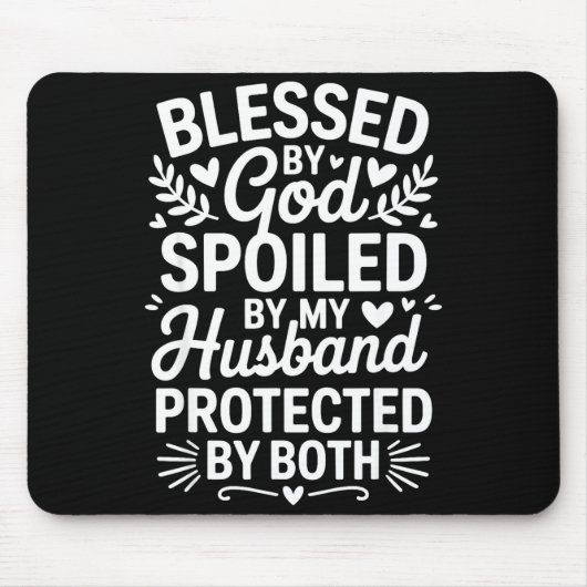 Funny Siled Wife Art For Women Girls Mpy Old Husba Mousepad (Vorne)