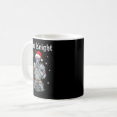 Funny Silent Santa Knight Medieval Christmas Warri Kaffeetasse (Vorderseite Links)