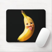 Funny Silly Ai Banana Gen Z Meme Brainrot Humor To Mousepad (Mit Mouse)
