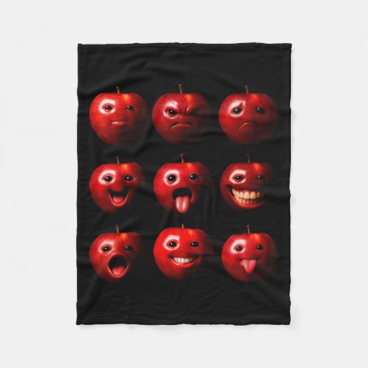 Funny Silly Ai Gen Z Meme Brainrot Humor Fruit Lov Fleecedecke (Vorderseite)