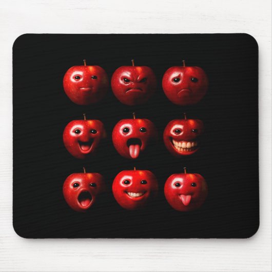 Funny Silly Ai Gen Z Meme Brainrot Humor Fruit Lov Mousepad (Vorne)