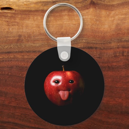 Funny Silly Ai Gen Z Meme Brainrot Humor Tongue Ou Schlüsselanhänger (Vorderseite)