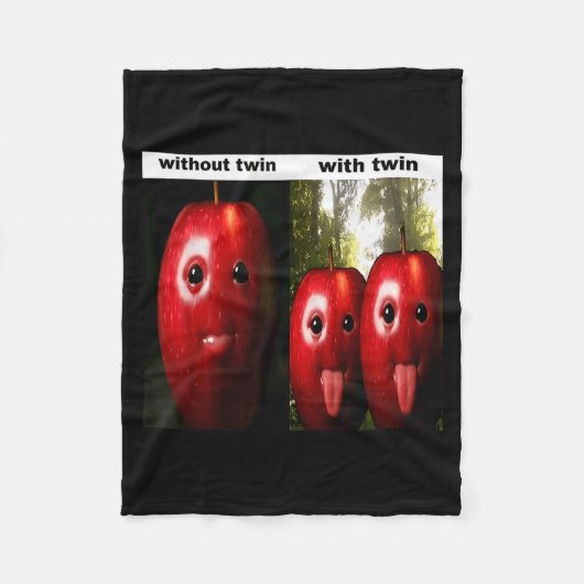 Funny Silly Ai Gen Z Meme Brainrot Humor Twins Bro Fleecedecke (Vorderseite)