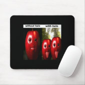 Funny Silly Ai Gen Z Meme Brainrot Humor Twins Bro Mousepad (Mit Mouse)