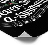 Funny Silly Goose 6 Geese Laying 7 Swans Swimming Poster (Ecke)