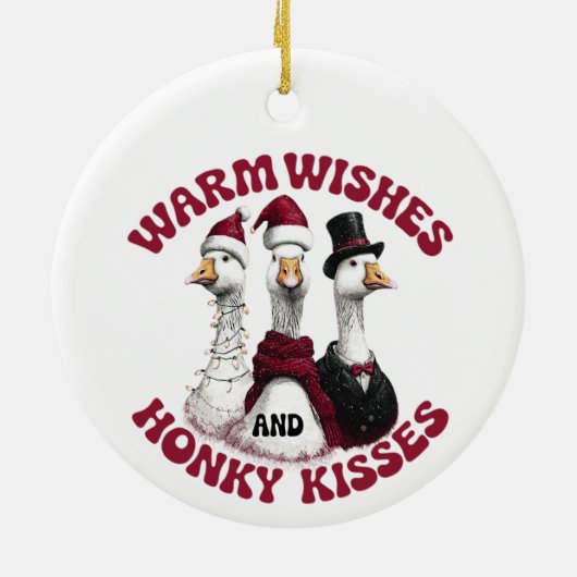 Funny Silly Goose Christmas Ornament (Hinten)
