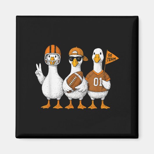 Funny Silly Goose Duck Football Fall Football Game Magnet (Vorne)