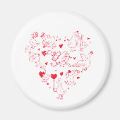 Funny Silly Goose Heart Magnet | Valentine’s Day  (Vorne)