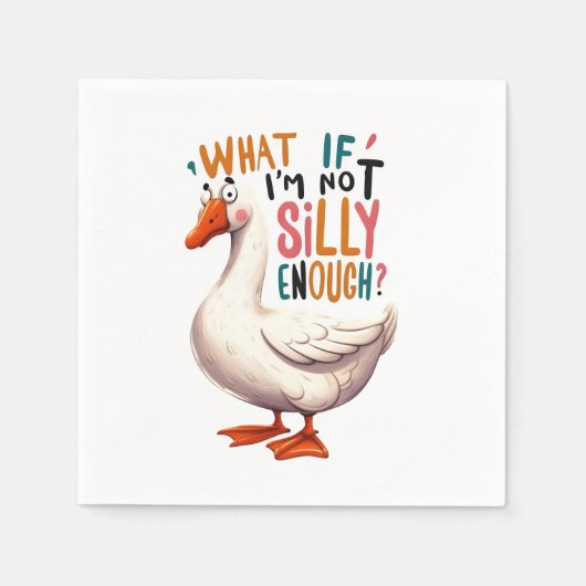 Funny Silly Goose Kids Party Napkins Serviette (Vorderseite)