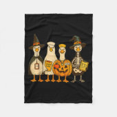 Funny Silly Goose Teacher Halloween Trick Or Teach Fleecedecke (Vorderseite)