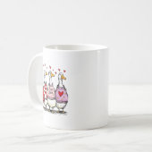 Funny Silly Goose Valentine Trendy Valentine's Day Kaffeetasse (Vorderseite Links)