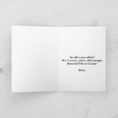 Funny Silver Back Gorilla feiert Geburtstag Karte (Innenseite)