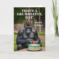 Funny Silver Back Gorilla feiert Geburtstag