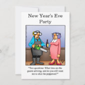 Funny Silvester Party Einladungen (Vorderseite)