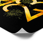 Funny Silvester Party Supplies 2023 Happy New Poster (Ecke)