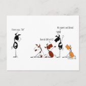 Funny Simon sagt Cartoon Postkarte (Vorderseite)