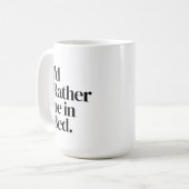 Funny Simple Black and White Typografy Kaffeetasse (Vorderseite Links)