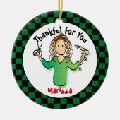 Funny Simple Custom Fairstylist Gift Idee Keramik Ornament (Vorne)