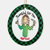 Funny Simple Custom Fairstylist Gift Idee Keramik Ornament (Links)
