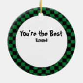 Funny Simple Custom Fairstylist Gift Idee Keramik Ornament (Hinten)