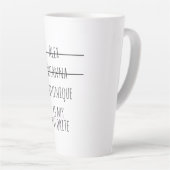 Funny Simple Favorite Child Names Mother's Day Mam Milchtasse (Rechte Ecke)