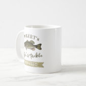 Funny Simple Fisherman Bait and Tackle Sign Fish Kaffeetasse (Vorderseite Links)