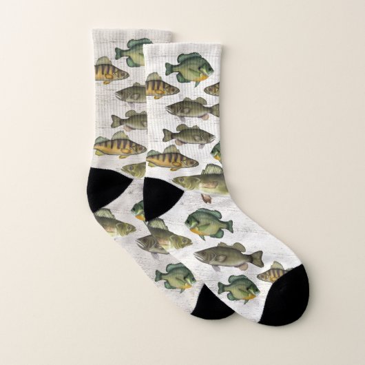 Funny Simple Fisherman Modern Fish Custom Wildlife Socken (Paar)