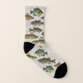 Funny Simple Fisherman Modern Fish Custom Wildlife Socken (Links - Innen)