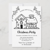 Funny Simple Gingerbrot Weihnachten Party Einladung (Vorderseite)