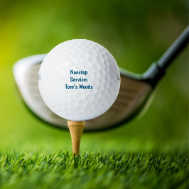 Funny Simple Golfer "Nonstop Service:Name's Woods" Golfball