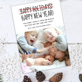 Funny Simple Happy New Year Holiday Card Feiertagskarte