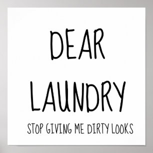 Funny Simple Laundry Room Poster