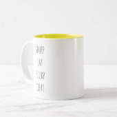 Funny Simple Modern Slurp isst Slurp Chat Zweifarbige Tasse (Vorderseite Links)