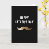 Funny Simple Mustache Happy Vatertag Karte (Gelbe Blume)