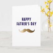 Funny Simple Mustache Happy Vatertag Karte (Gelbe Blume)