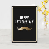 Funny Simple Mustache Happy Vatertag Karte (Gelbe Blume)