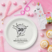 Funny Simple No Fears 50th birthday party Pappteller (Party)