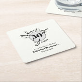 Funny Simple No Fears 50th birthday party Rechteckiger Pappuntersetzer (angewinkelt)