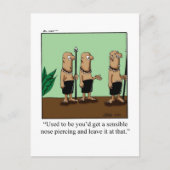 Funny Simple Piercings Spaß Postcard Postkarte (Vorderseite)