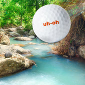 Funny Simple 'uh-oh' Golfing Spaß Novelty Golfball