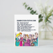 Funny Sims für Seniors Postcard Postkarte (Stehend Vorderseite)