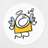 Funny singangel etiketten (Design 2)