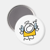 Funny singangel magnet (Vorderseite/Rückseite)